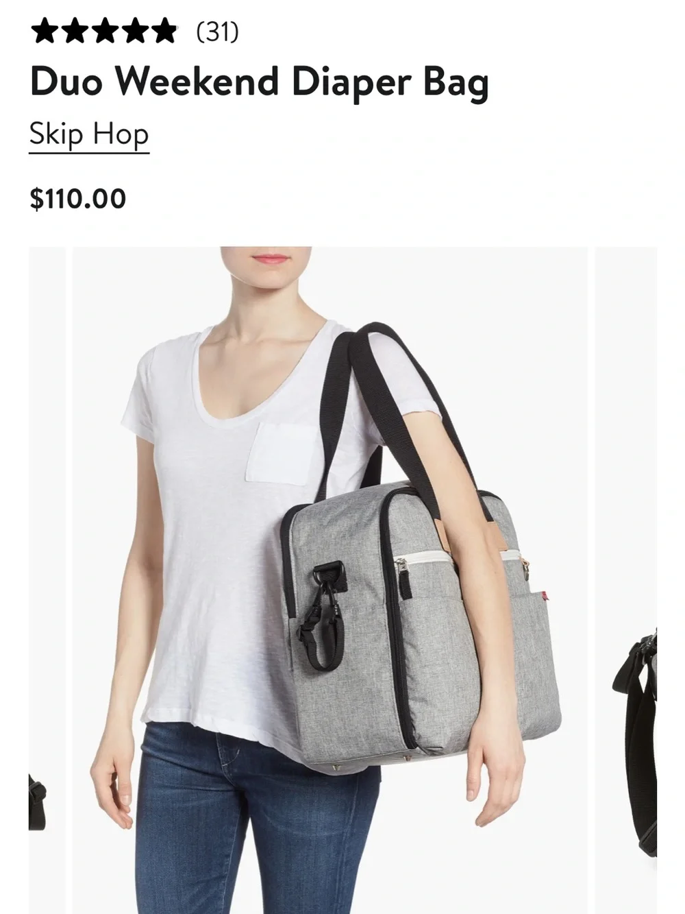 Skip Hop Duo Weekend Diaper Bag - Like new